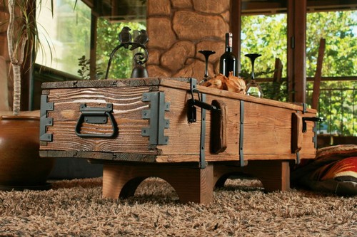 Holzkiste couchtisch truhe - couchtisch,,