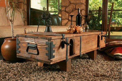 Truhe couchtisch holz - truhe,