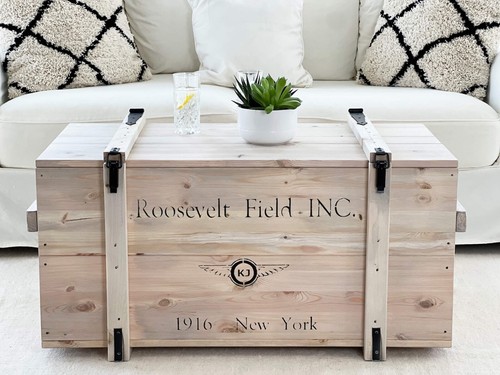 Truhe couchtisch holz - couchtisch,