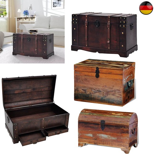 Holz schatztruhe kaffetisch - schatztruhe,
